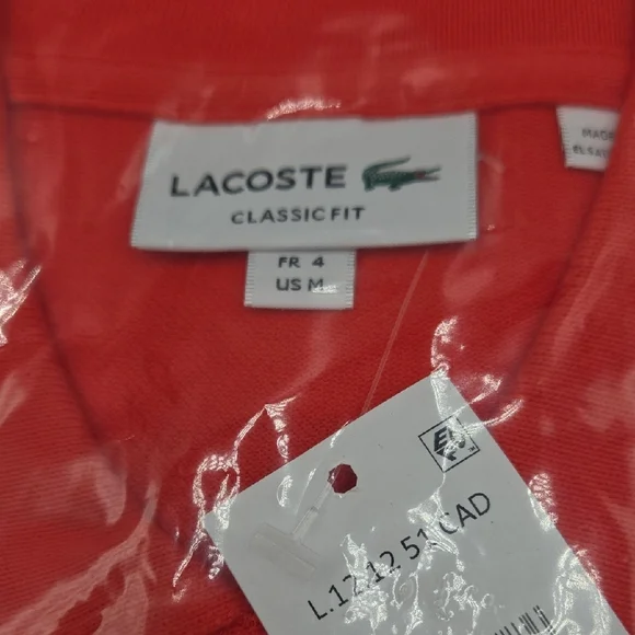 Lacoste Vibrant Red Polo with Crocodile Logo - Picture 3 of 3